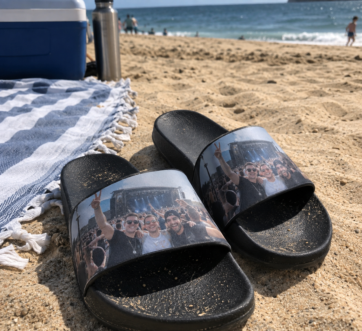 Men’s Slide Sandals: personalized photo lifestyle example 3