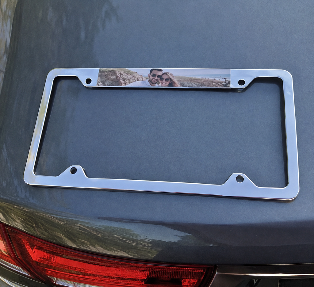 License Plate Frame: personalized photo lifestyle example 2