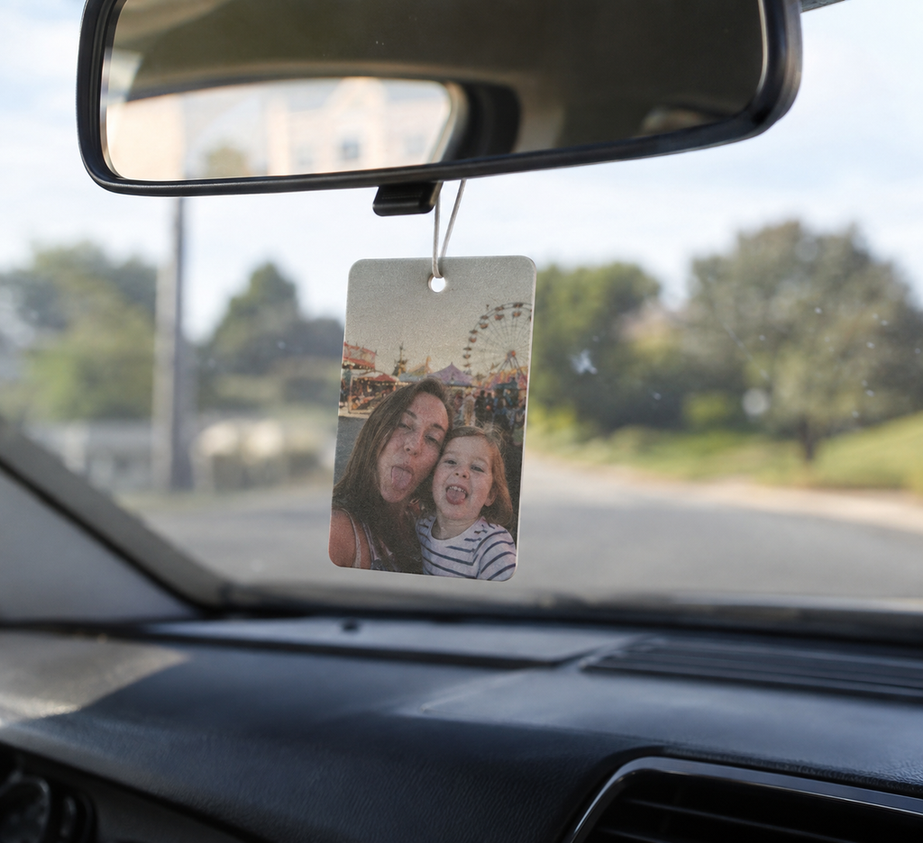 Car Air Freshener: personalized photo lifestyle example 3