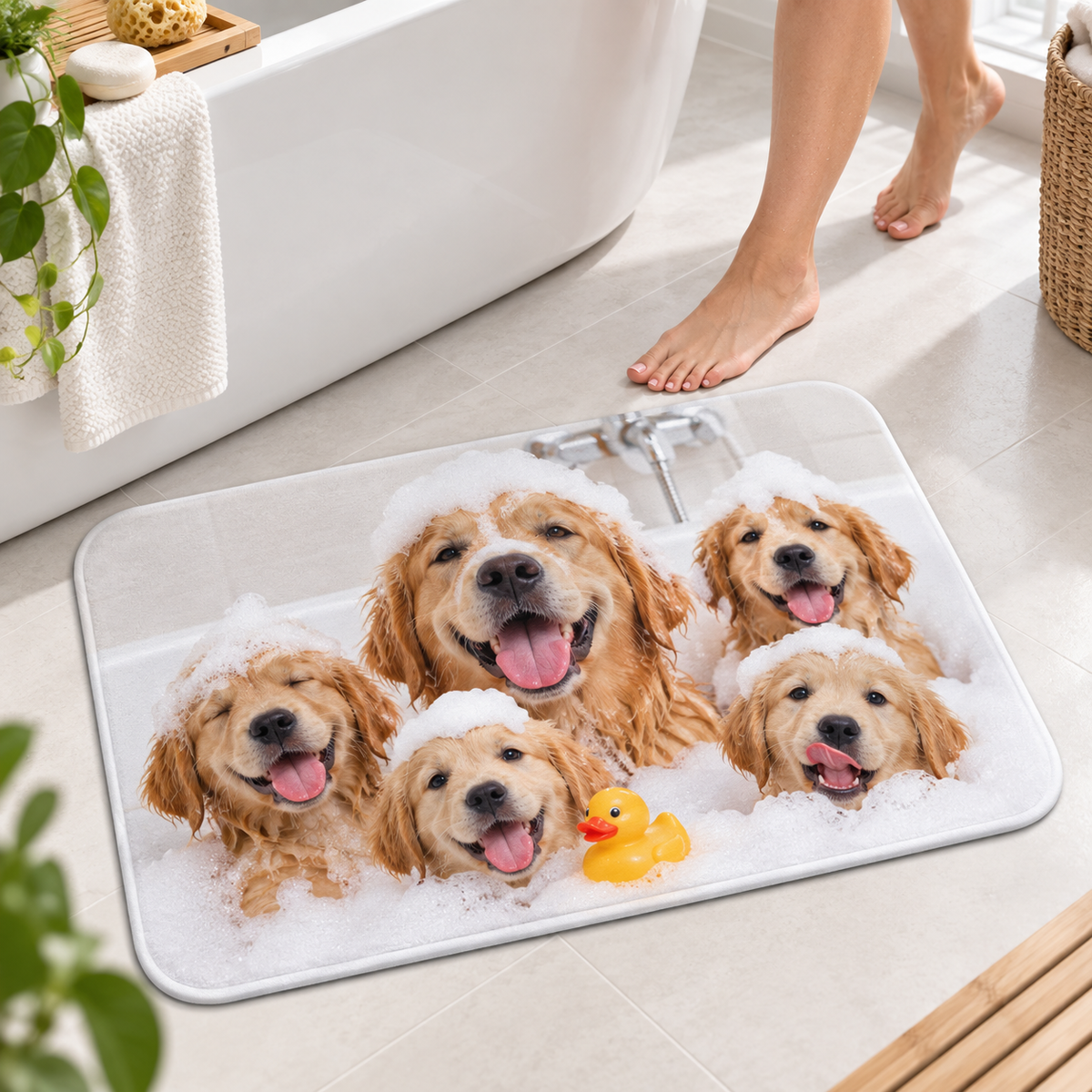 Sheloves personalized hero · Bath Mat · batch-008