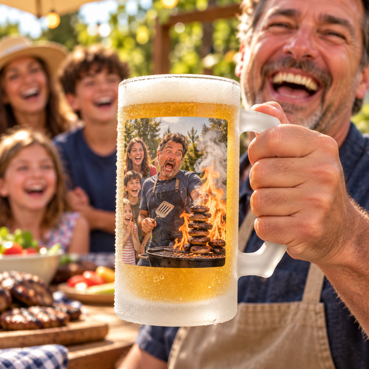Sheloves personalized hero · Frosted Beer Mug · batch-004