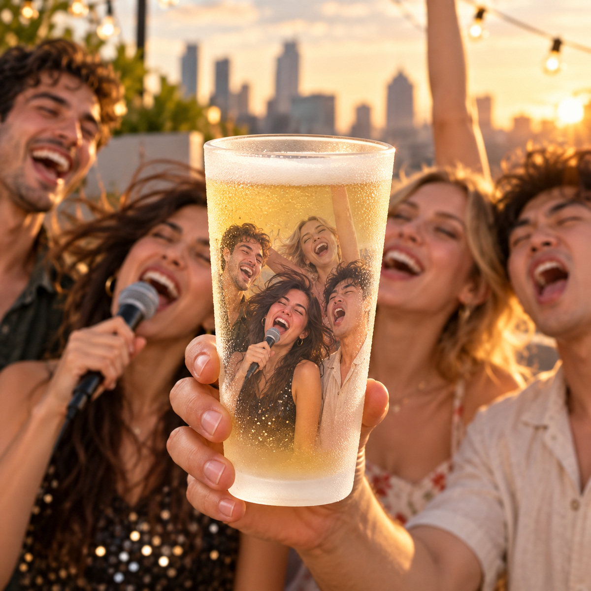 Sheloves personalized hero · Frosted Cheers Pint Glass · batch-004