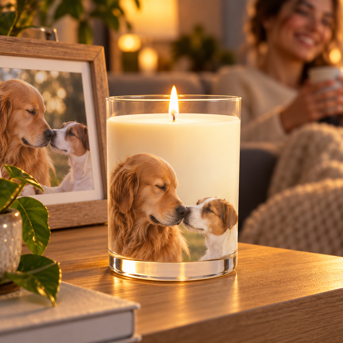 Sheloves personalized hero · Full Glass Scented Candle · batch-005