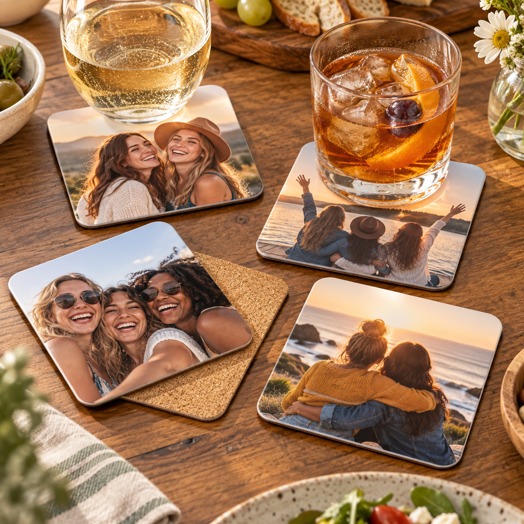 Sheloves personalized hero · Personalized Cork Coaster Set · batch-011