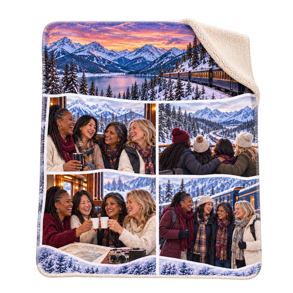Sheloves catalog packshot · Personalized Sherpa Fleece Blanket · packshot-20260918