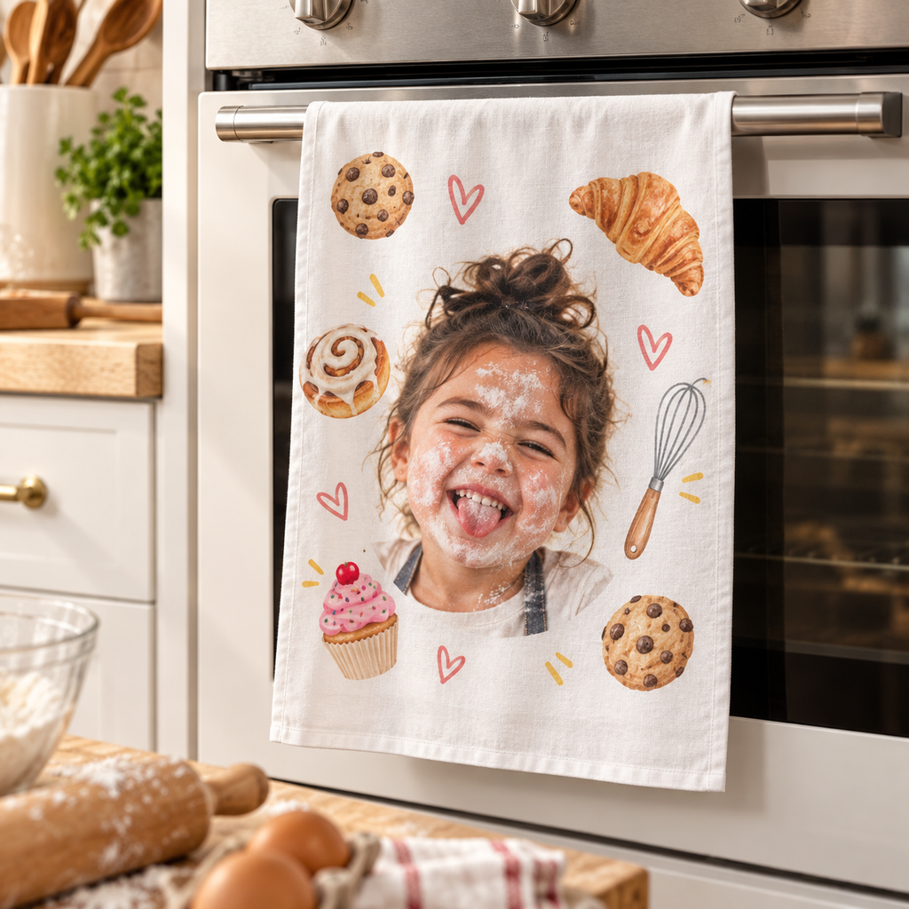 Sheloves personalized hero · Photo Tea Towel · batch-009