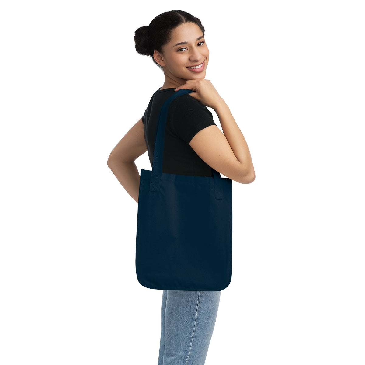 Personalized Organic Canvas Tote Bag — front