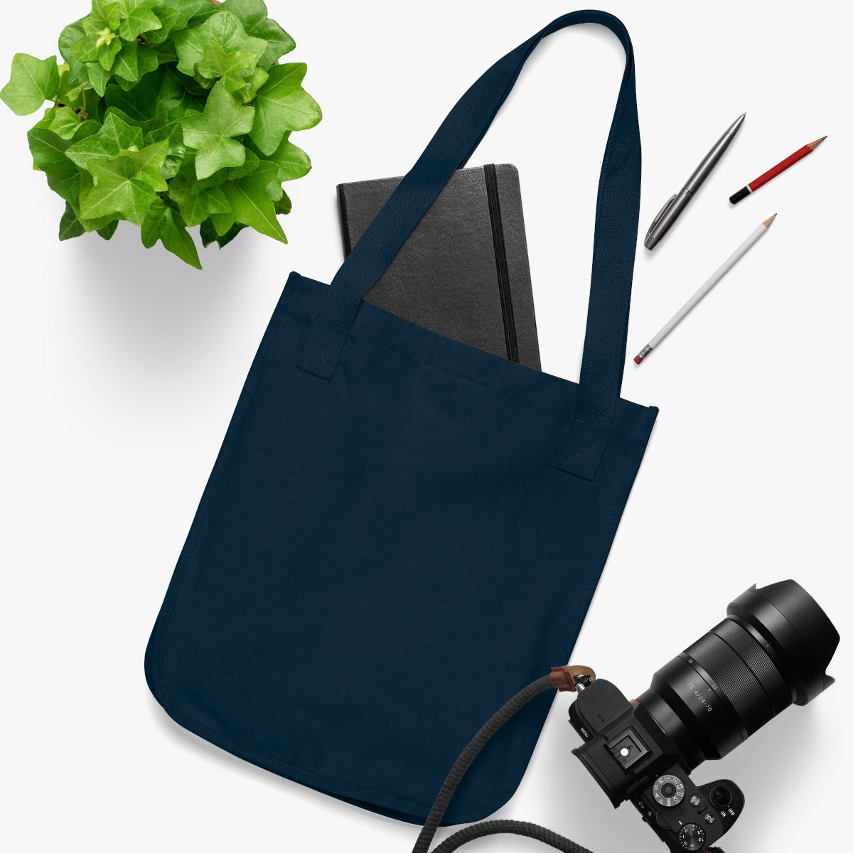 Personalized Organic Canvas Tote Bag — front