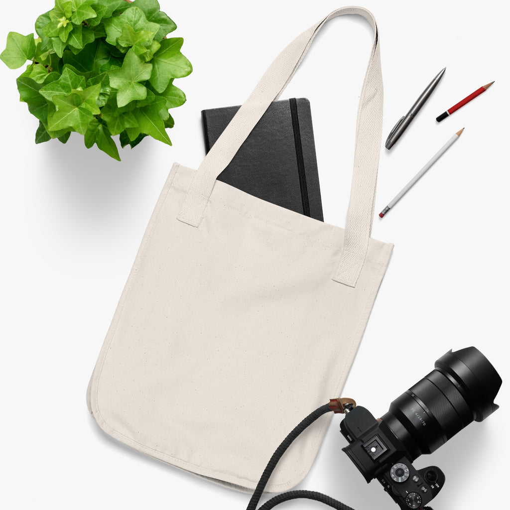 Personalized Organic Canvas Tote Bag — front