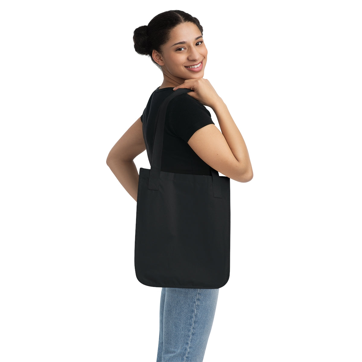 Personalized Organic Canvas Tote Bag — front